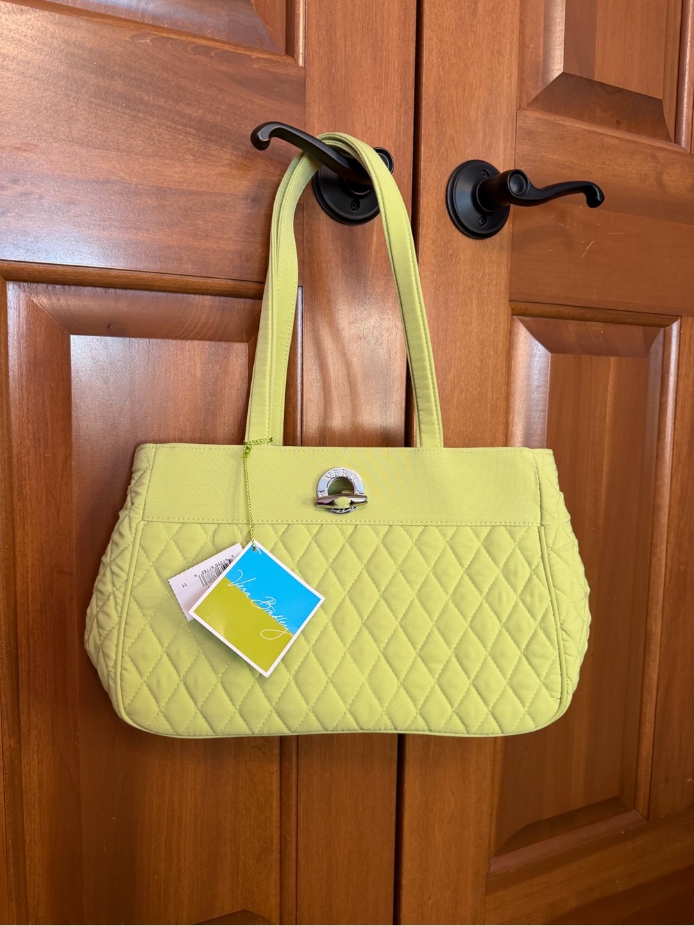 Vera Bradley Toggle Tote Key Lime Green Shoulder Bag NWT
